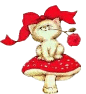 +gardening+toadstool+and+cat++ clipart