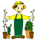 +gardening+two+plants++ clipart