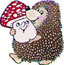 +animal+hedgehog+and+toadstool++ clipart