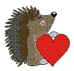 +animal+hedgehog+love++ clipart