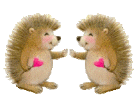 +animal+hedgehogs+with+hearts++ clipart