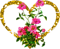 +love+golden+heart+and+roses++ clipart
