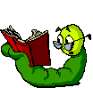 +bug+insect+reading+caterpillar++ clipart