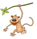 +jungle+forest+animal+ape++ clipart