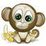 +jungle+forest+animal+baby+ape++ clipart
