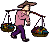 +orient+asian+farmer+carrying+produce++ clipart
