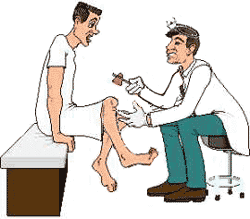 +medical+health+doctor+doctor+and+knee+test++ clipart