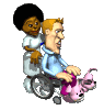 +medical+health+doctor+pushed+in+a+wheelchair++ clipart