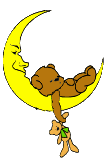 +astronomy+teddy+asleep+on+the+moon++ clipart