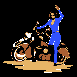 +motorcycle+transportation+lady+and+motorbike++ clipart