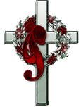 +religion+religious+cross+and+wreath++ clipart