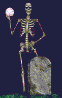 +scary+bones+skeleton+and+a+gravestone++ clipart