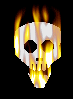 +scary+death+monster+flaming+skull++ clipart
