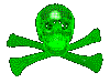 +scary+death+monster+green+skull++ clipart