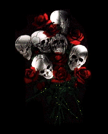 +scary+death+monster+sculls+and+roses++ clipart