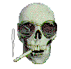 +scary+death+monster+smoking+scull++ clipart
