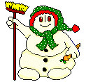 +snow+winter+fall+snowman+with+a+broom++ clipart