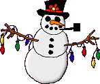 +snow+winter+fall+snowman+with+christmas+lights++ clipart