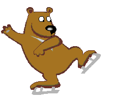 +stuffed+ainimal+skating+teddy+bear++ clipart