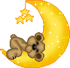 +stuffed+ainimal+teddy+bear+asleep+on+the+moon+s+ clipart