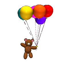 +stuffed+ainimal+teddy+bear+flying+with+balloons+s+ clipart