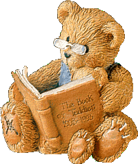 +stuffed+ainimal+teddy+bear+reading+a+book+ clipart