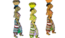 +africa+native+culture+peopl+walking+baskets+ clipart