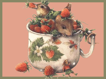 +animal+mice+strawberries+ clipart