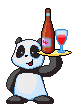 +animal+panda+bear+drinks+waitor+ clipart