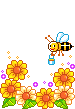 +bee+flying+insect+bug+honey+bee+and+flowersw++ clipart