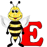 +bee+flying+insect+letter+e+bug+ clipart