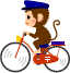 +bicycle+monkey+sport+ clipart