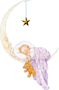 +child+infant+baby+asleep+on+th+emoon+ clipart