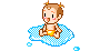 +child+infant+baby+in+water++ clipart