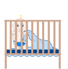 +child+infant+baby+jumping+in+cot++ clipart