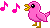 +bird+animal+pink+bird+singing+s+ clipart