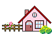 +building+structure+Pink+House+with+Hearts+Animation+ clipart