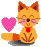 +animal+Ginger+Cat+with+a+Heart+cat++ clipart