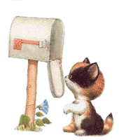 +animal+cat+mail+box+ clipart