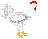 +animal+farm+bird+white+hen++ clipart