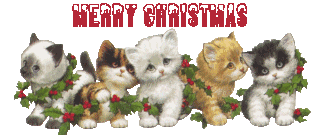 +animal+merry+christmas+kittens++ clipart