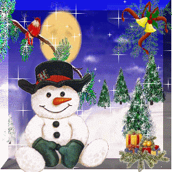 +bird+Snowman+Christmas+Card+and+Cardinal+Animation+ clipart