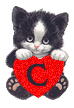 +cat+letter+c+heart+ clipart