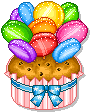 +food+sweet+Balloon+Cake++ clipart