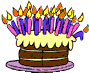 +food+sweet+Chocolate+Cake+with+lots+of+candles++ clipart
