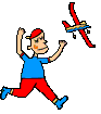 +children+boy+flying+his+aeroplane+s+ clipart