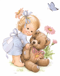 +children+girl+with+teddy++ clipart