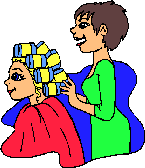 +cosmetics+hair+in+rollers++ clipart