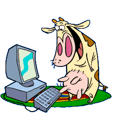 +technology+cow+on+computer+s+ clipart