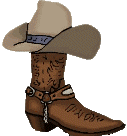 +country+cowboy+boots+and+hat+s+ clipart